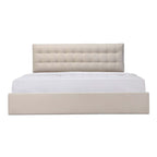 Sebastion Queen Storage Bed Cream