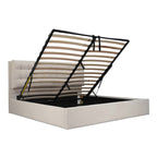 Sebastion Queen Storage Bed Cream