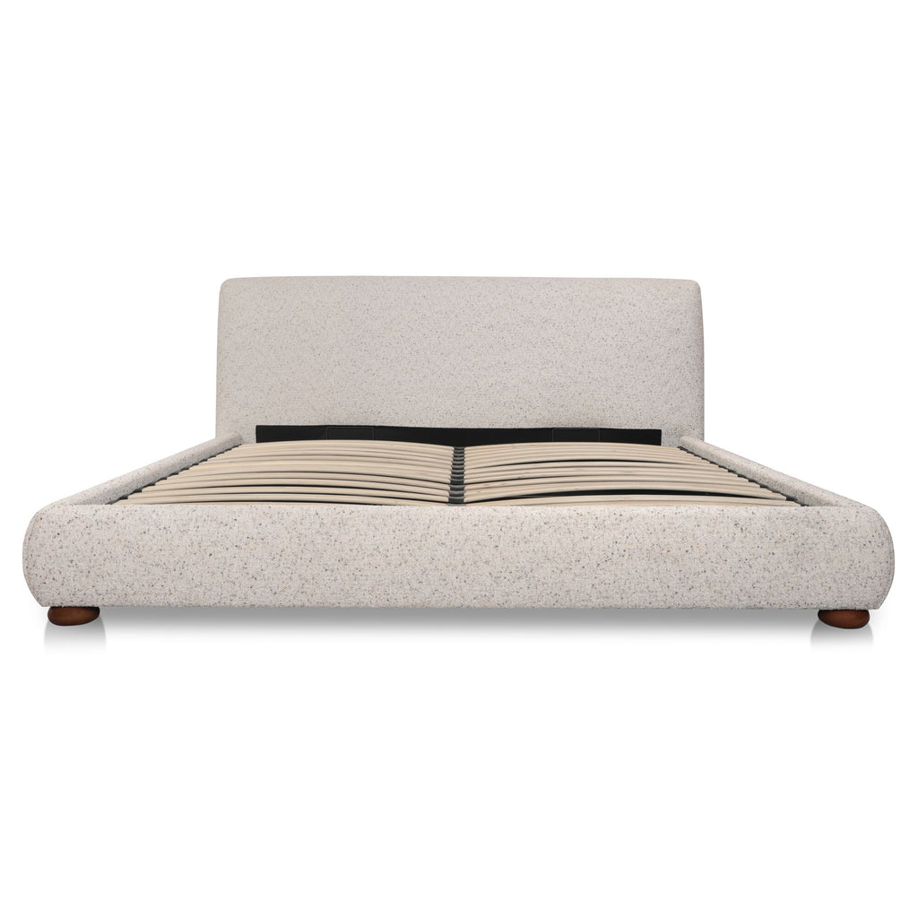 Beau King Storage Bed Speckled Light Grey