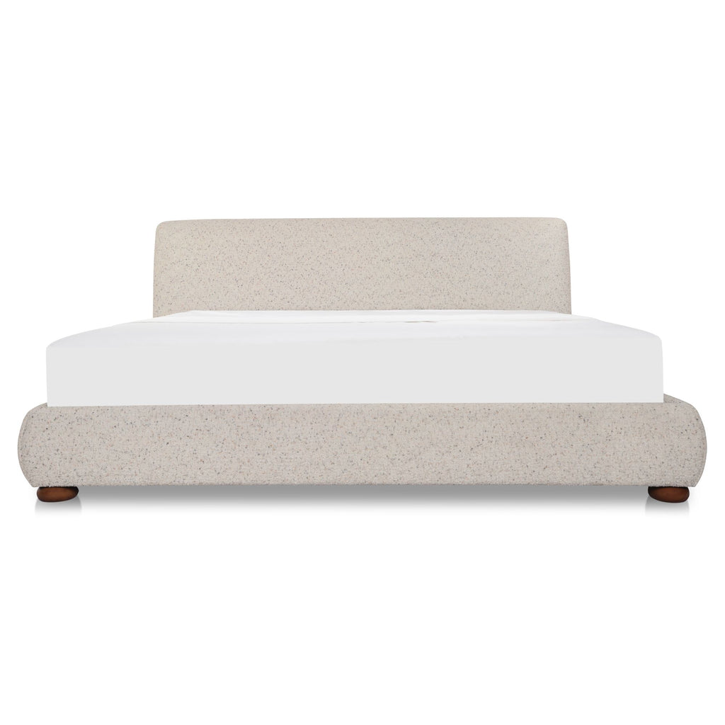 Beau King Storage Bed Speckled Light Grey