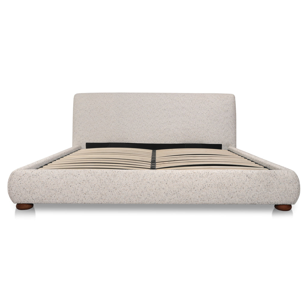 Beau Queen Storage Bed Speckled Light Grey