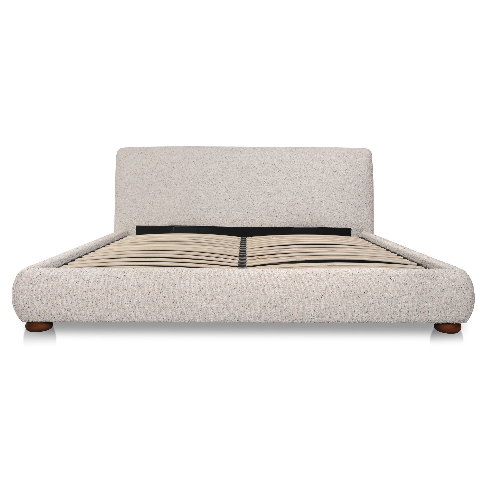 Beau Queen Storage Bed Speckled Light Grey