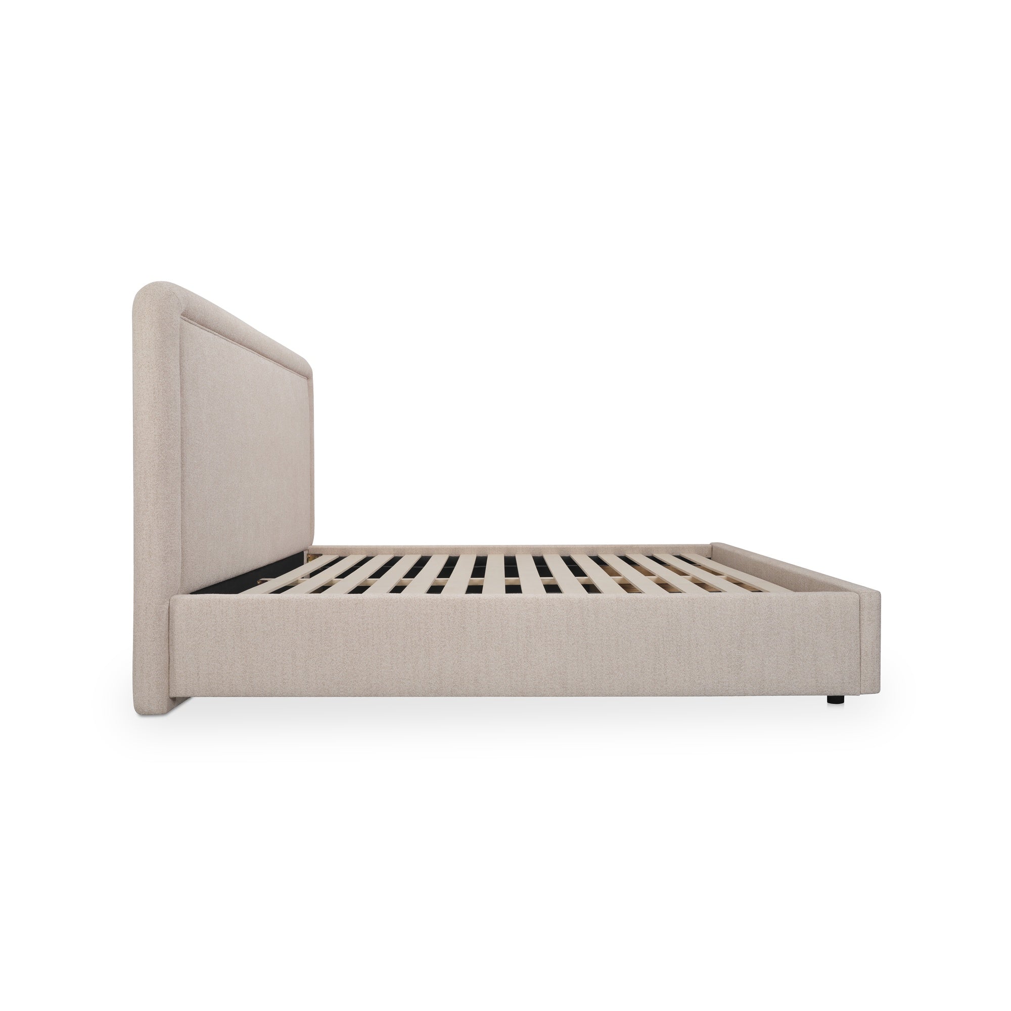 Simon Queen Storage Bed Flecked Beige