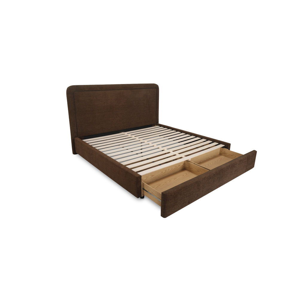 Simon King Storage Bed Brown