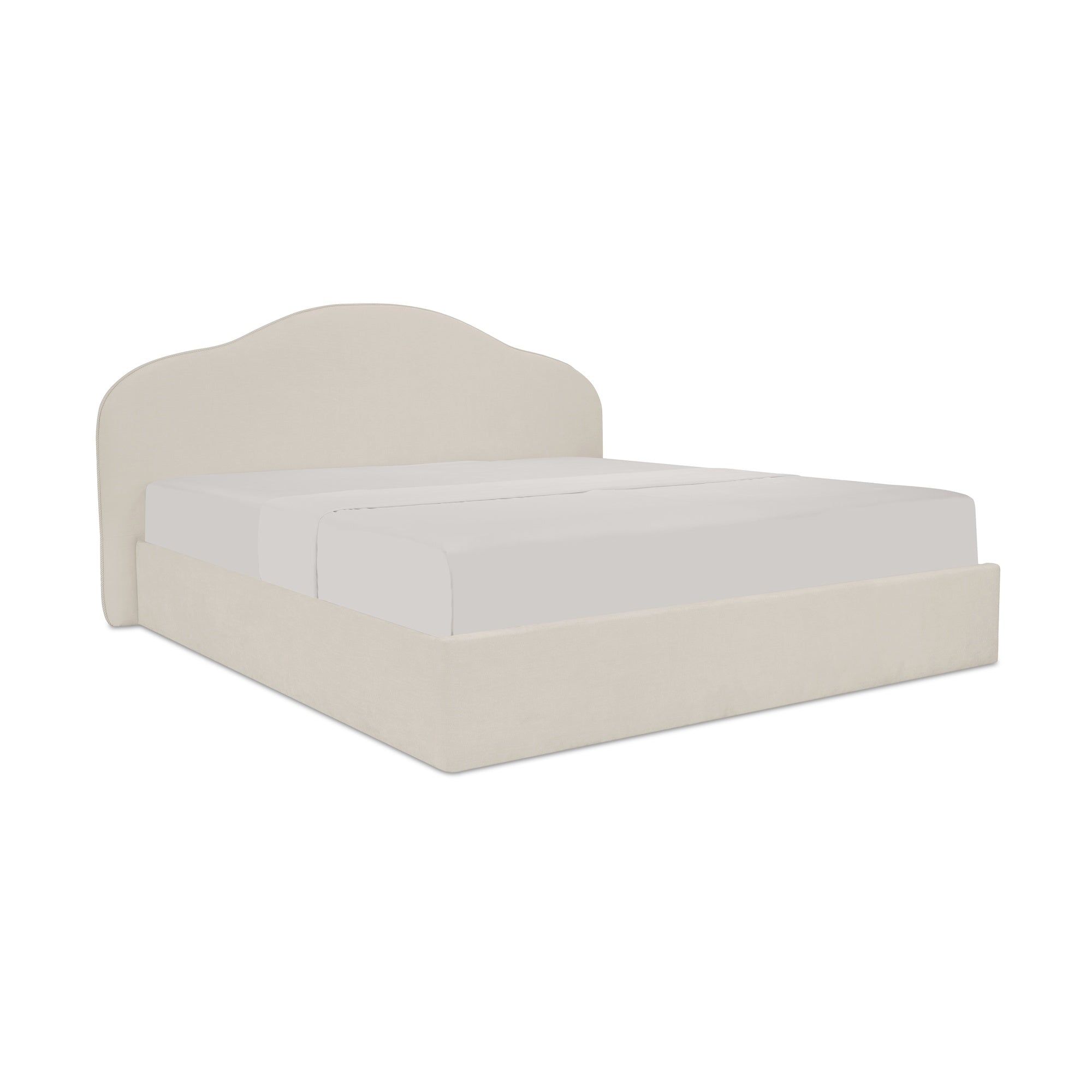 Maggie King Storage Bed Cream