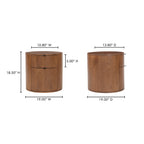 Theo Two Drawer Nightstand Brown