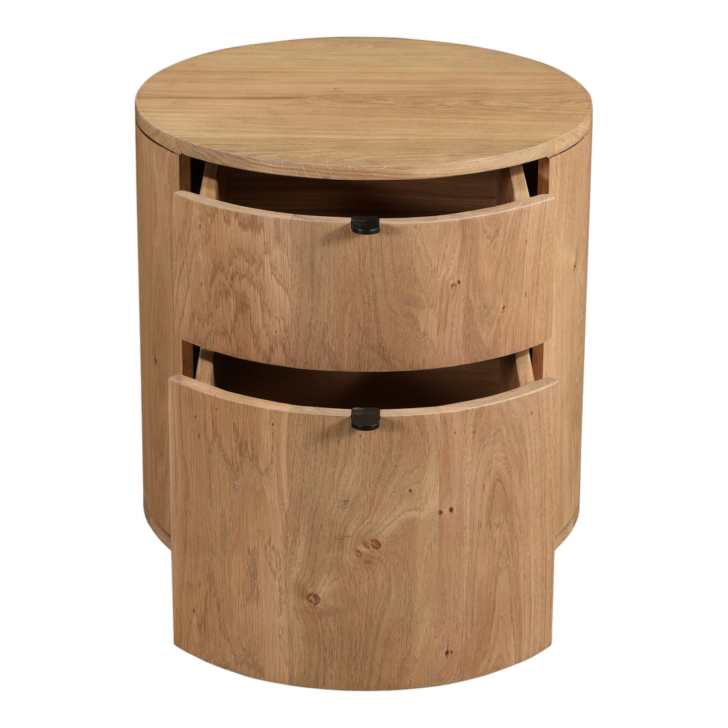 Theo Two Drawer Nightstand Natural