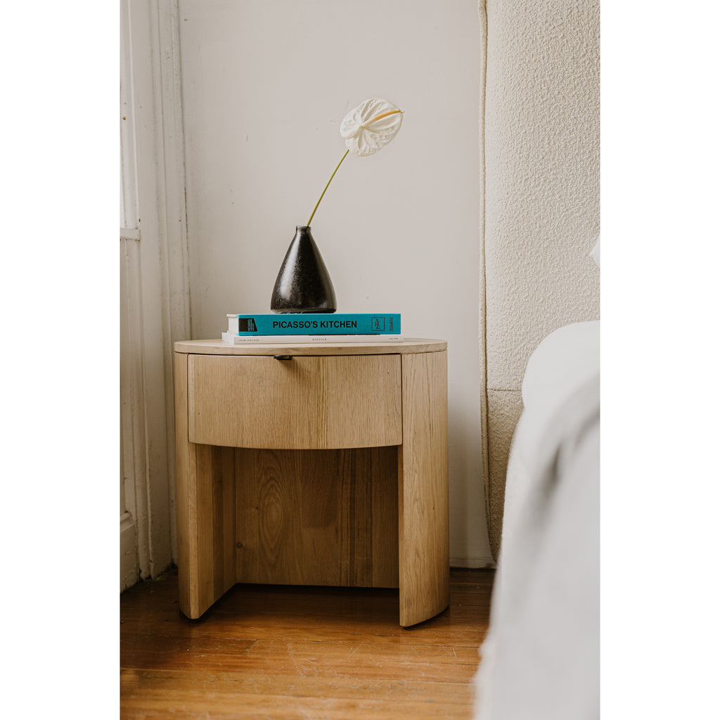 Theo One Drawer Nightstand Natural