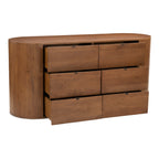 Theo 6 Drawer Dresser Brown