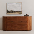 Theo 6 Drawer Dresser Brown