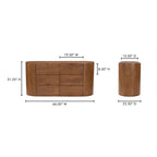 Theo 6 Drawer Dresser Brown