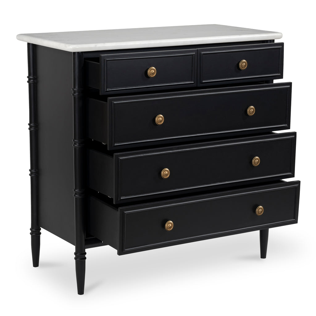 Eleanor 5 Drawer Chest Black