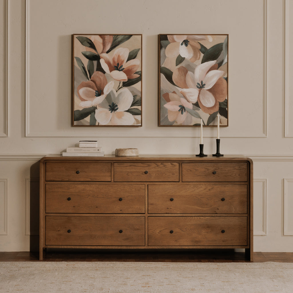 Riley 7 Drawer Dresser Oak