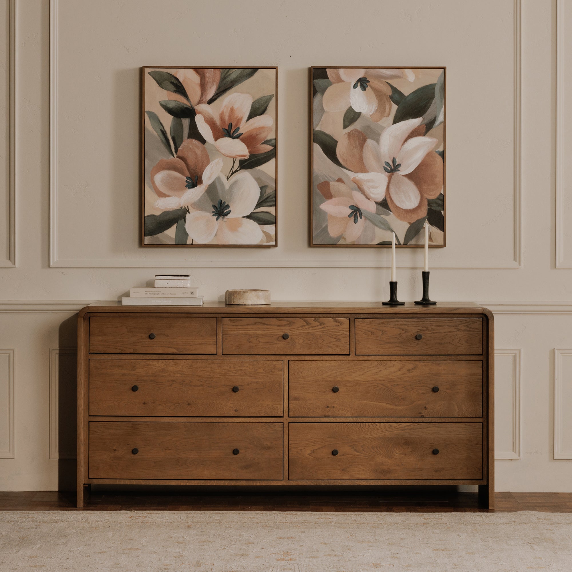 Riley 7 Drawer Dresser Oak