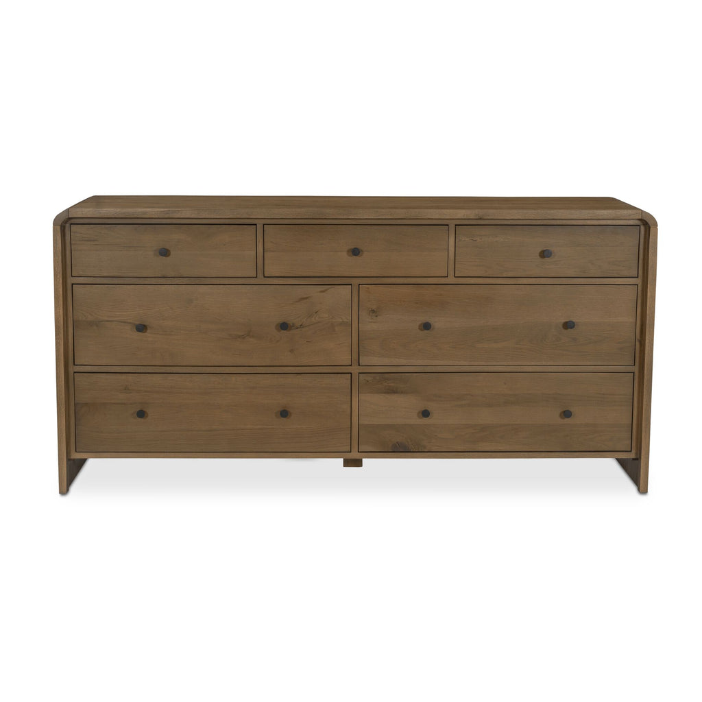 Riley 7 Drawer Dresser Oak