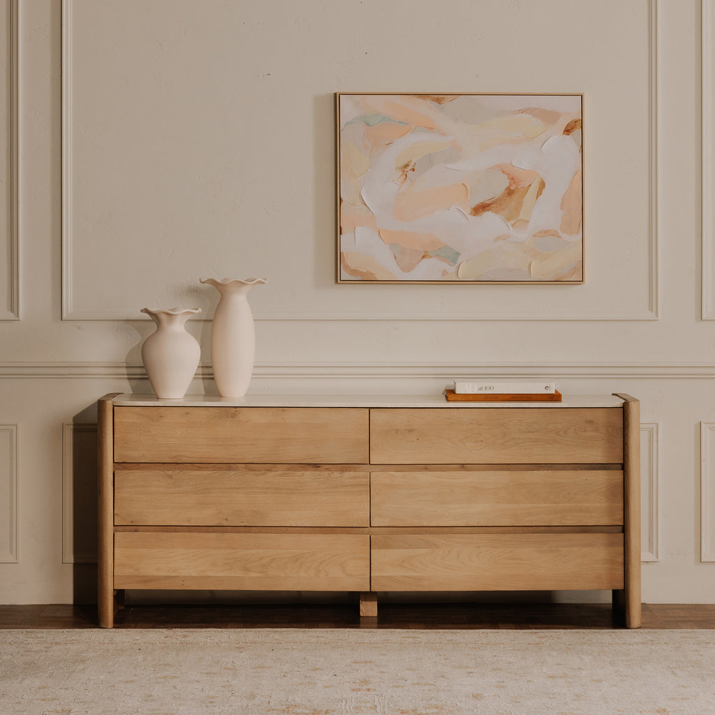 Lane 6 Drawer Dresser Natural