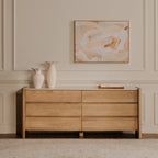Lane 6 Drawer Dresser Natural