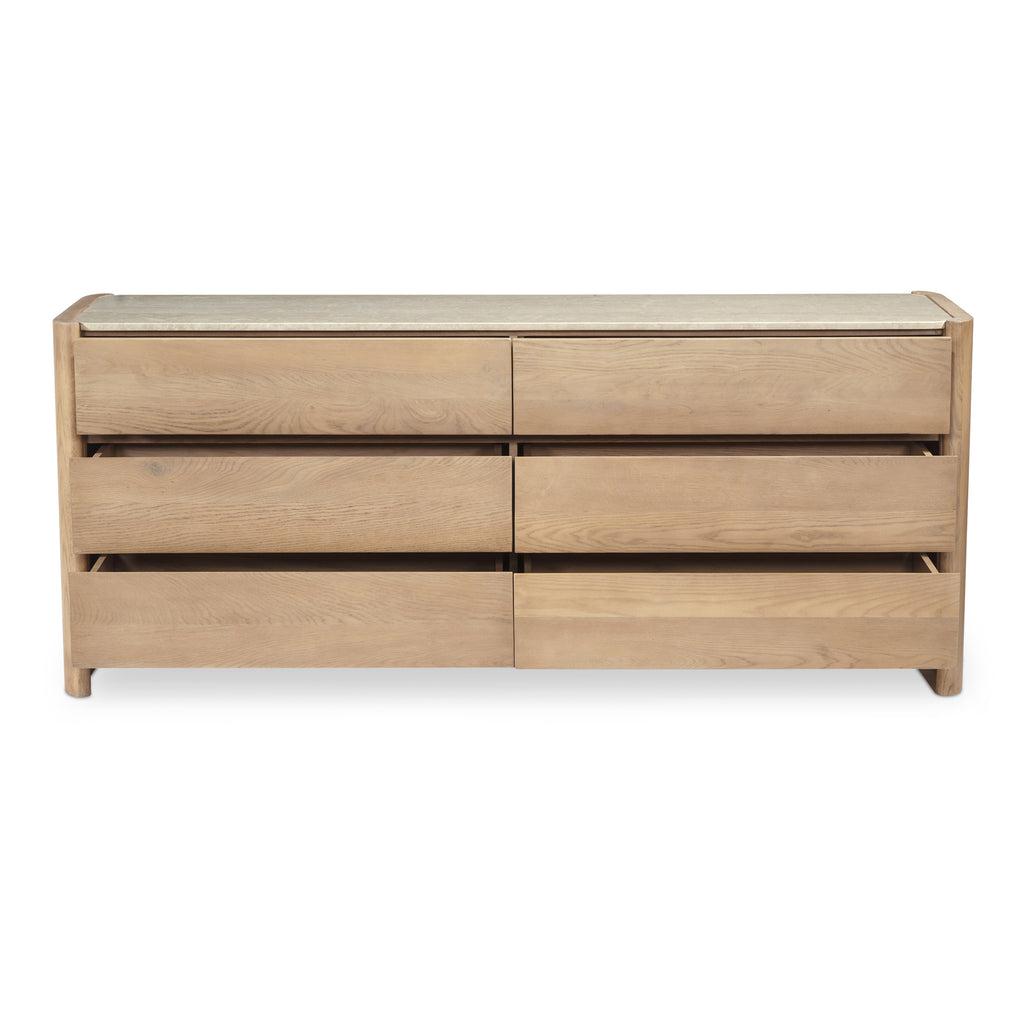 Lane 6 Drawer Dresser Natural