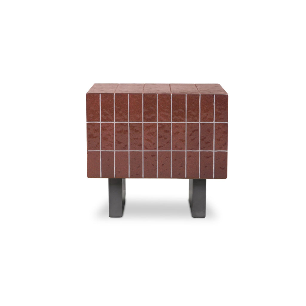 Farren Outdoor Side Table Brown