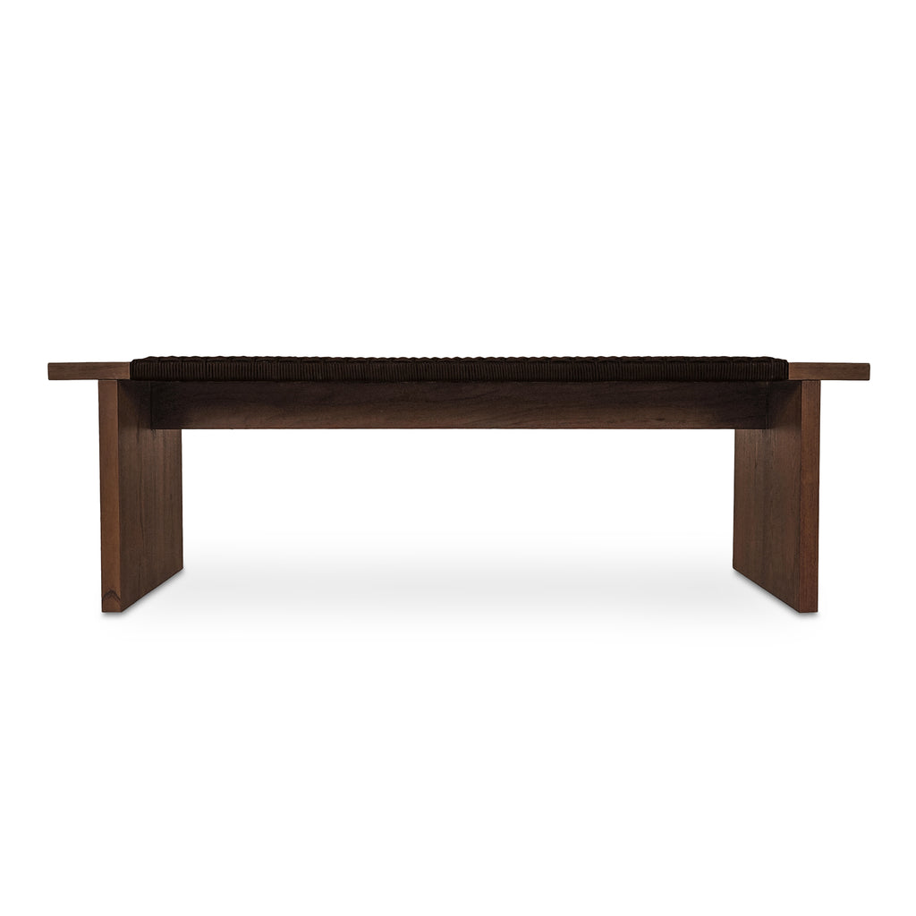 Merritt Outdoor Bench Dark Brown