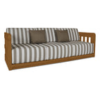 Adelaide Outdoor Sofa Brown Stripe
