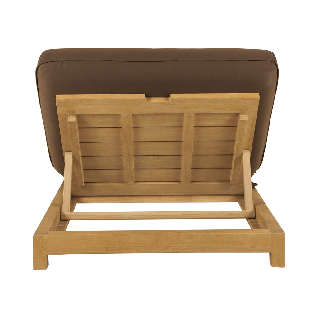 Enzo Outdoor Adjustable Lounge Chair Brown