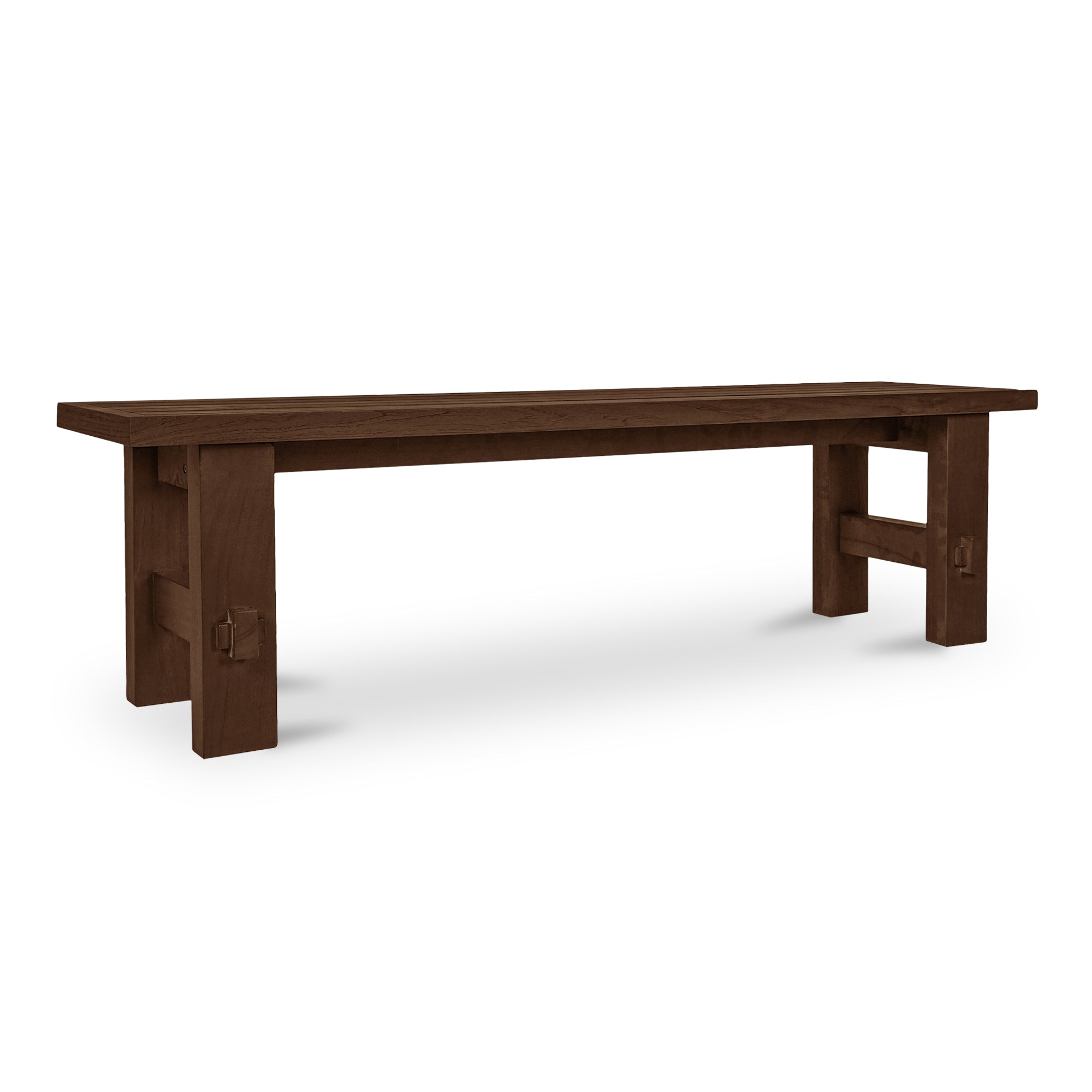Esmond Outdoor Dining Bench Brown