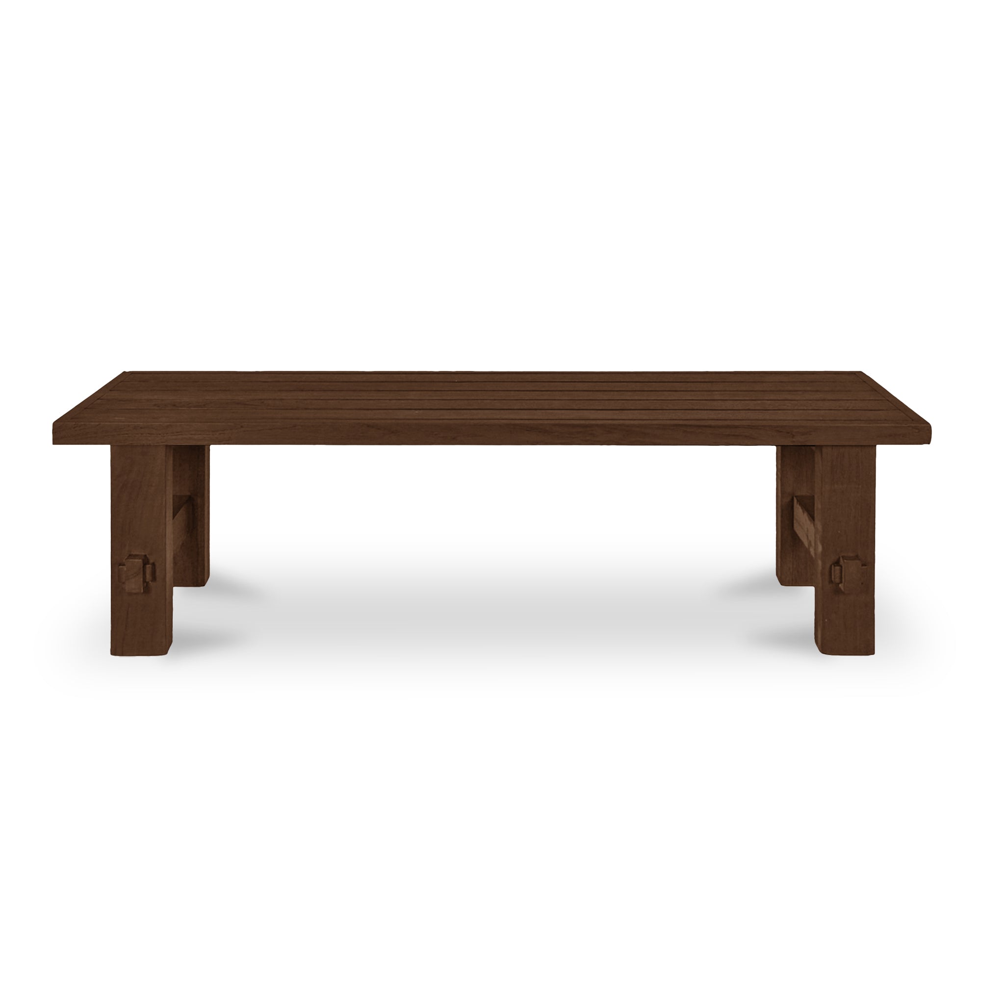 Esmond Outdoor Dining Bench Brown