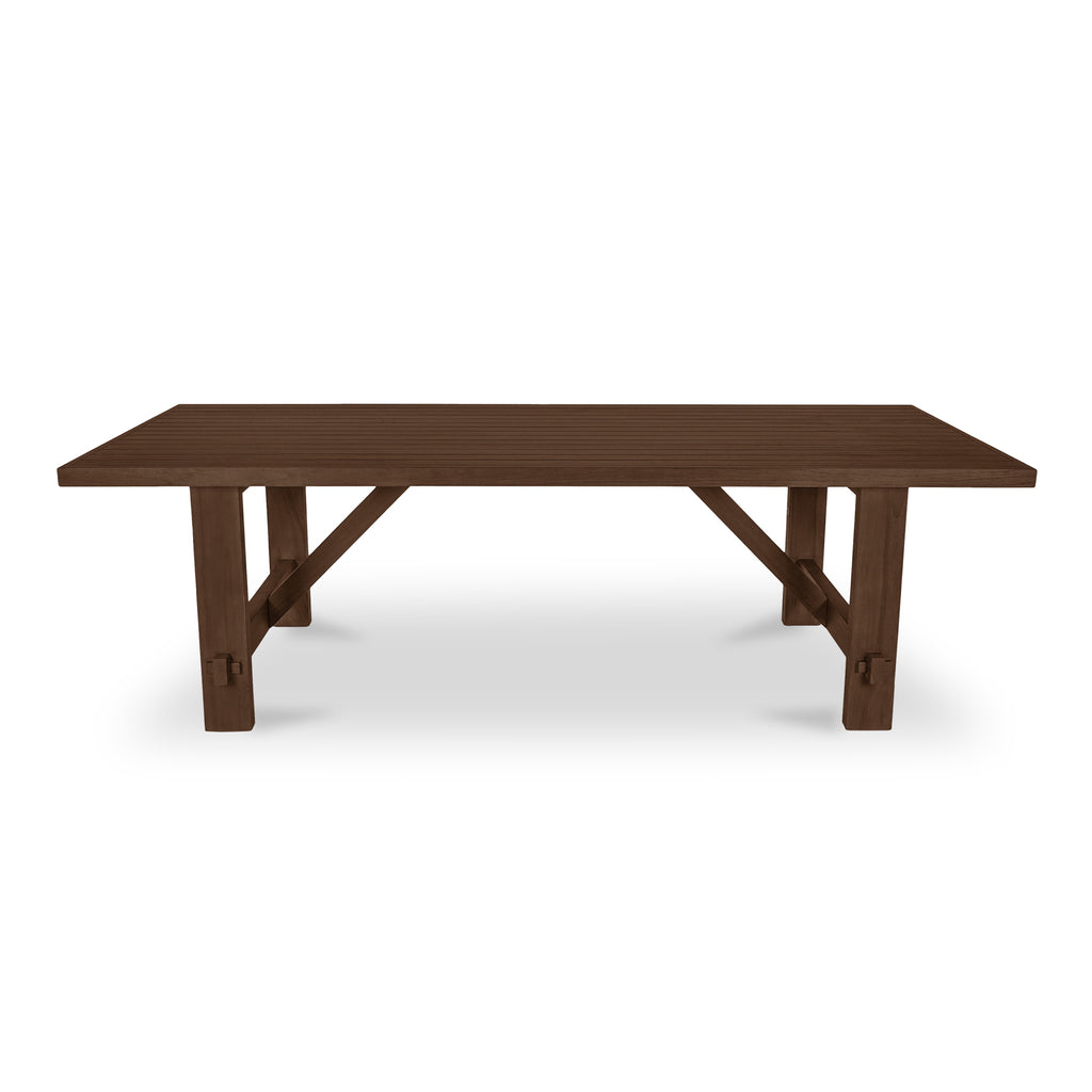 Esmond Outdoor Dining Table Brown