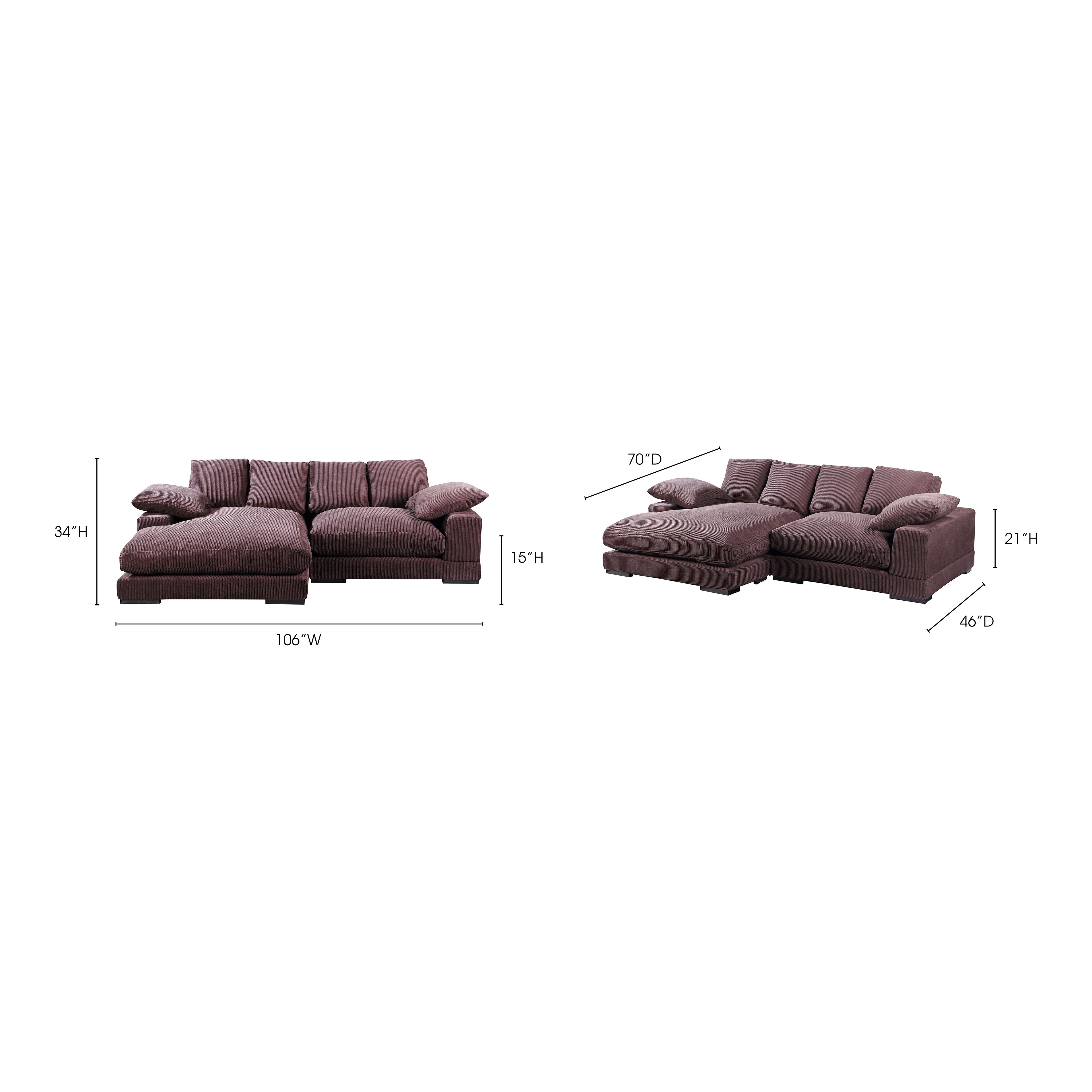 Plunge Sectional Dark Brown