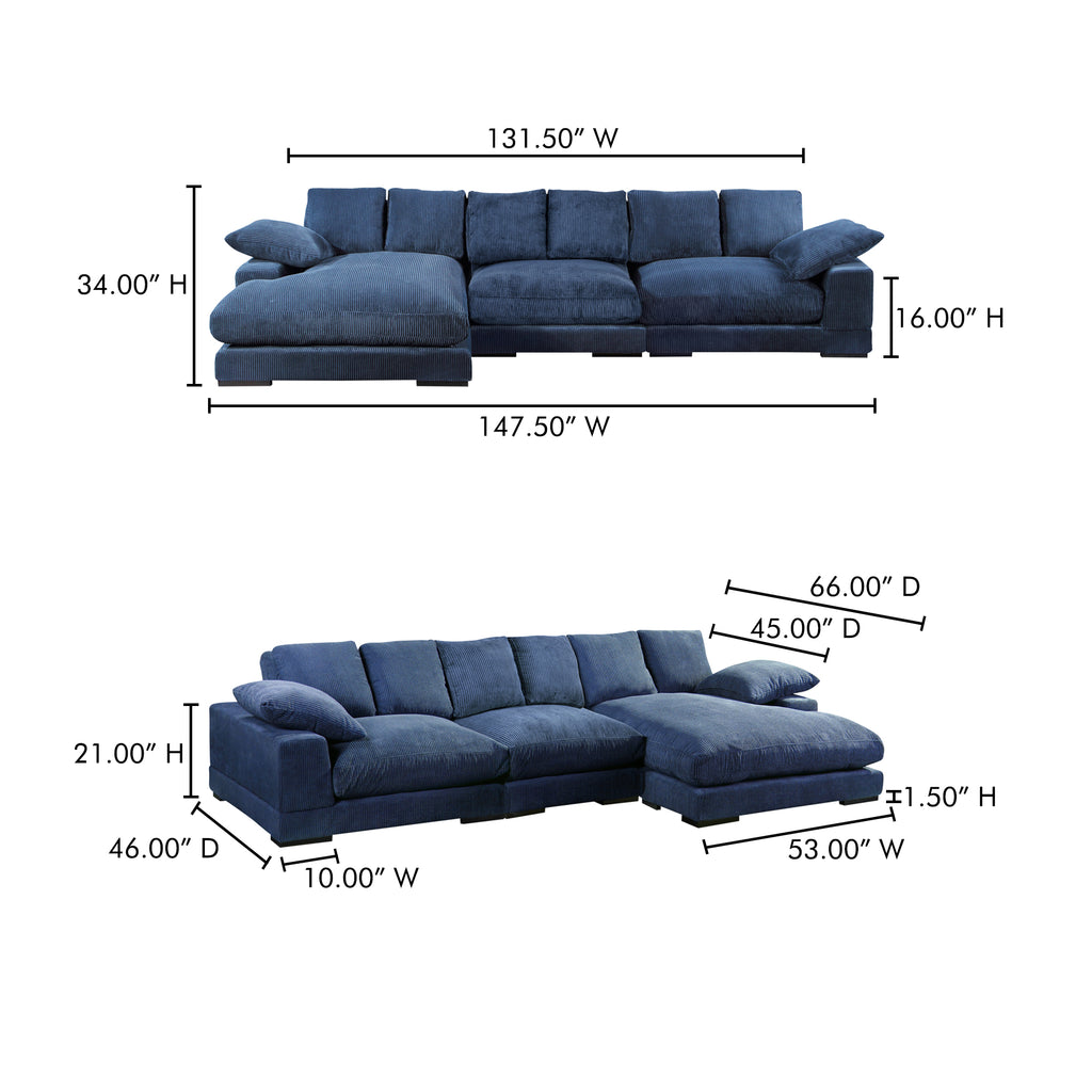 Plunge Large Sectional Navy