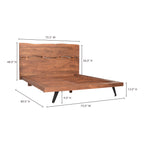 Madagascar Platform Bed Queen Brown