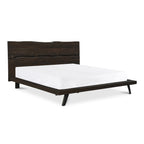 Madagascar Queen Platform Bed Dark Brown