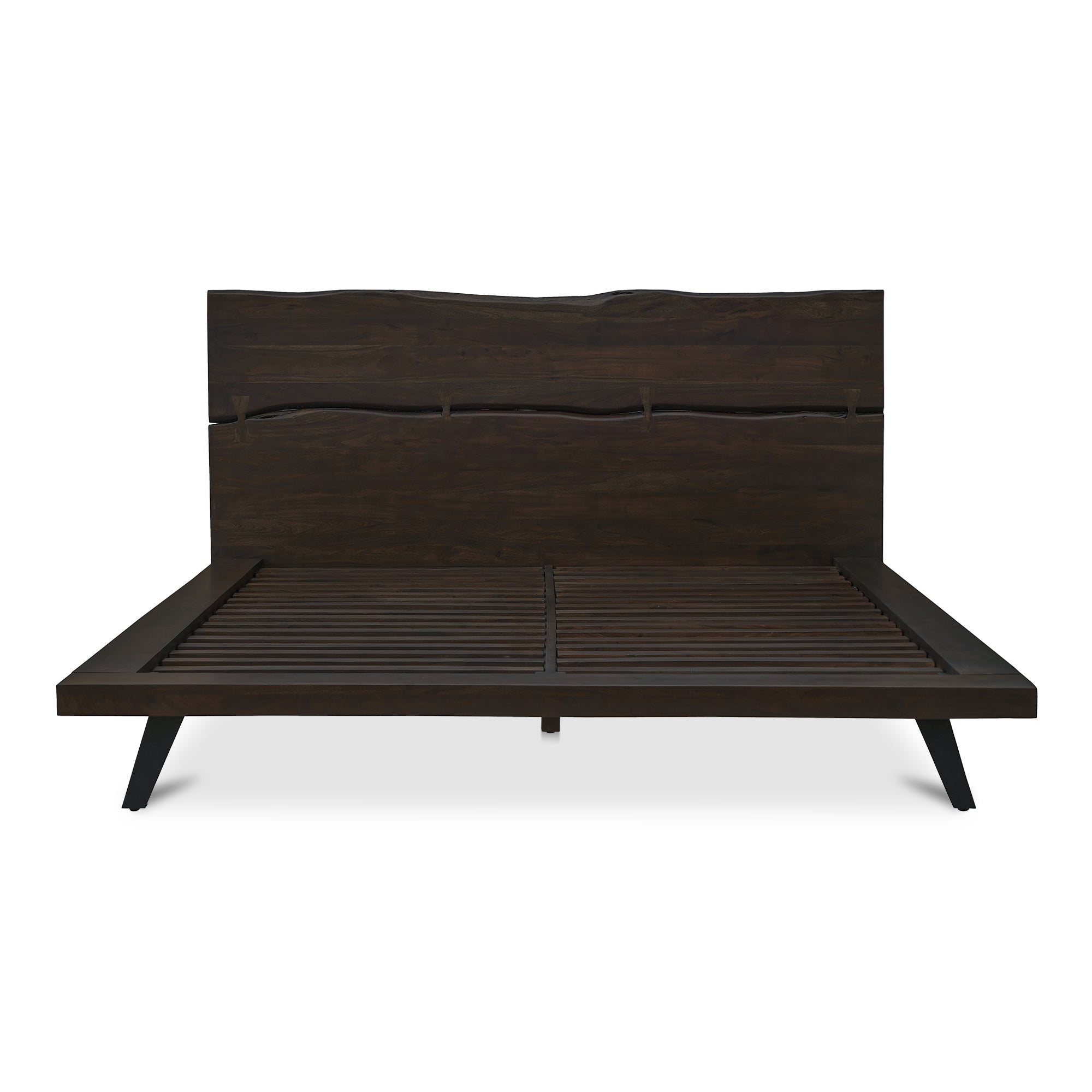Madagascar Queen Platform Bed Dark Brown