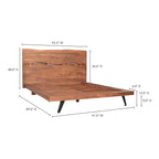Madagascar Platform Bed King Brown