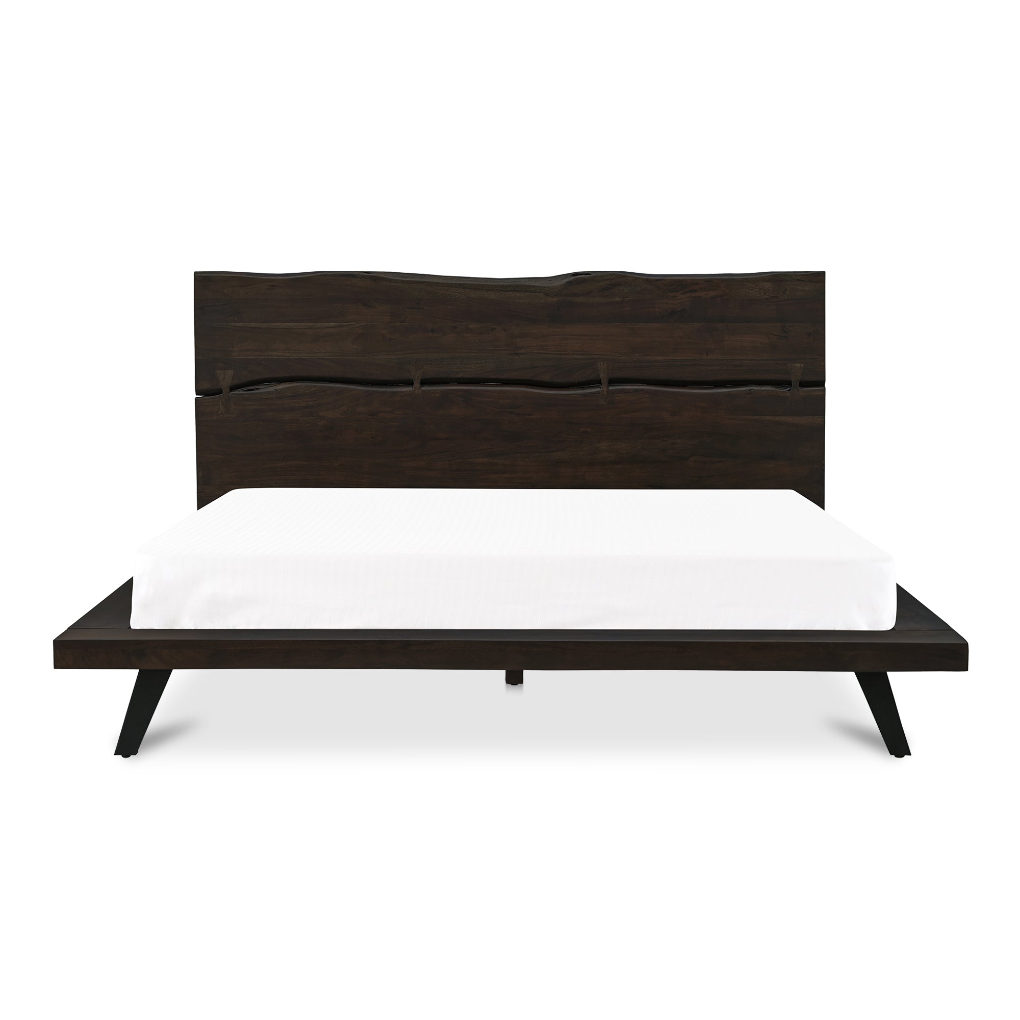 Madagascar King Platform Bed Dark Brown