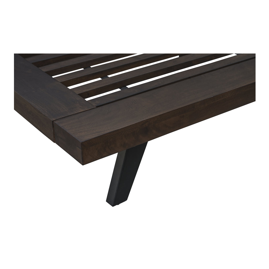 Madagascar King Platform Bed Dark Brown