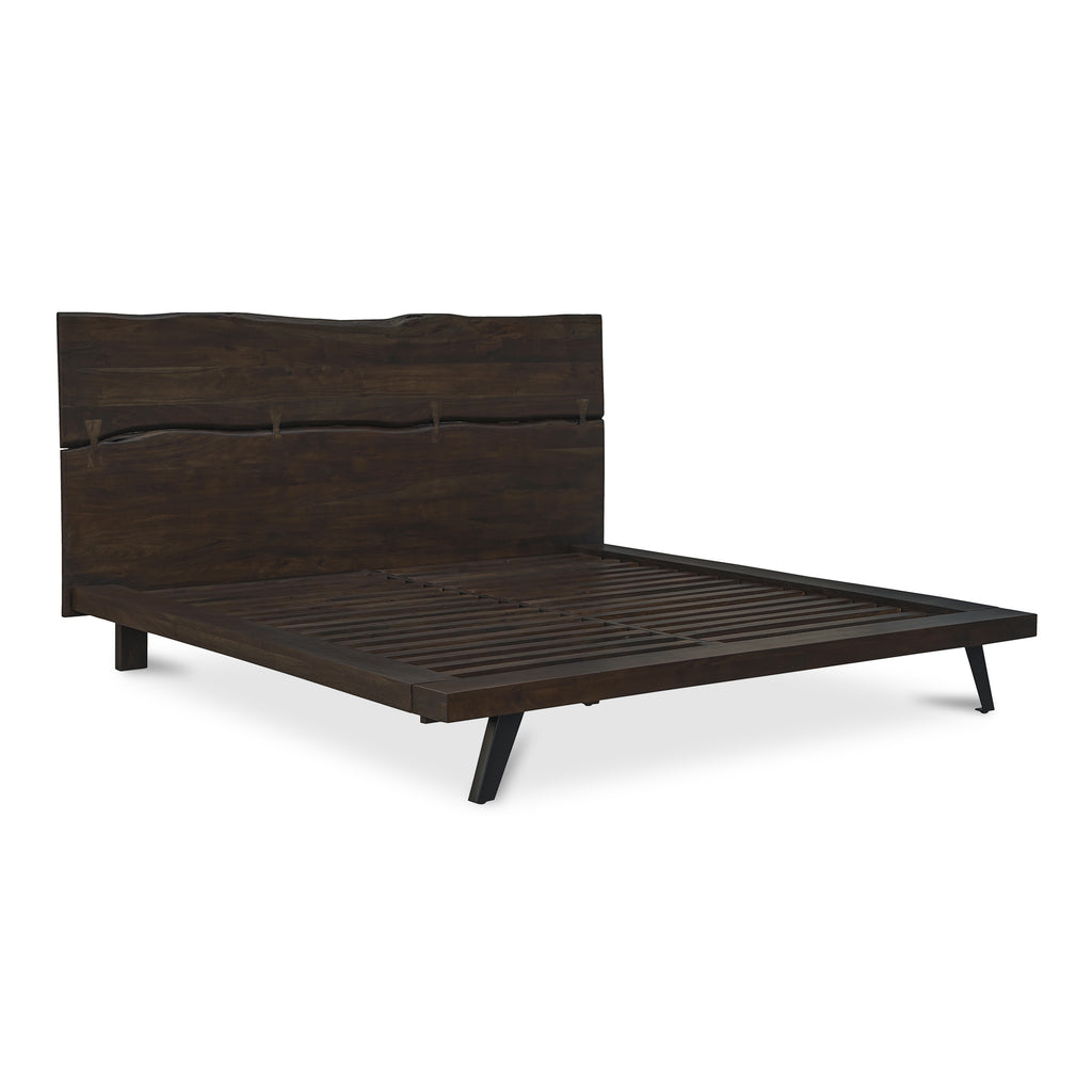 Madagascar King Platform Bed Dark Brown