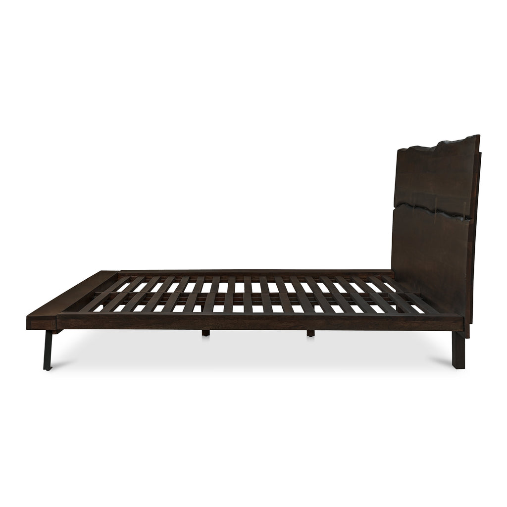 Madagascar King Platform Bed Dark Brown