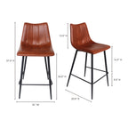 Alibi Counter Stool Brown - Set Of Two