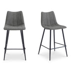 Alibi Counter Stool Dark Grey-Set of Two