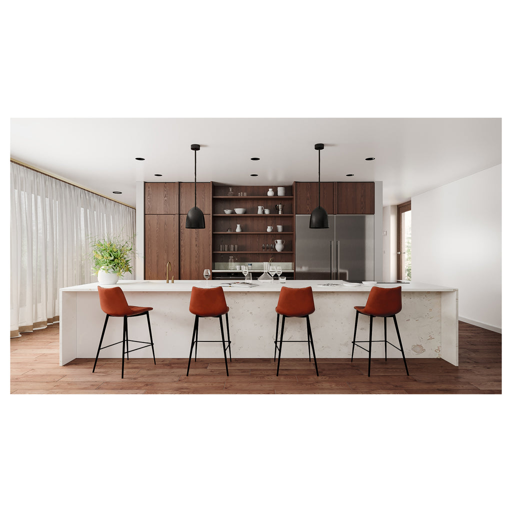 Alibi Barstool Brown - Set Of Two