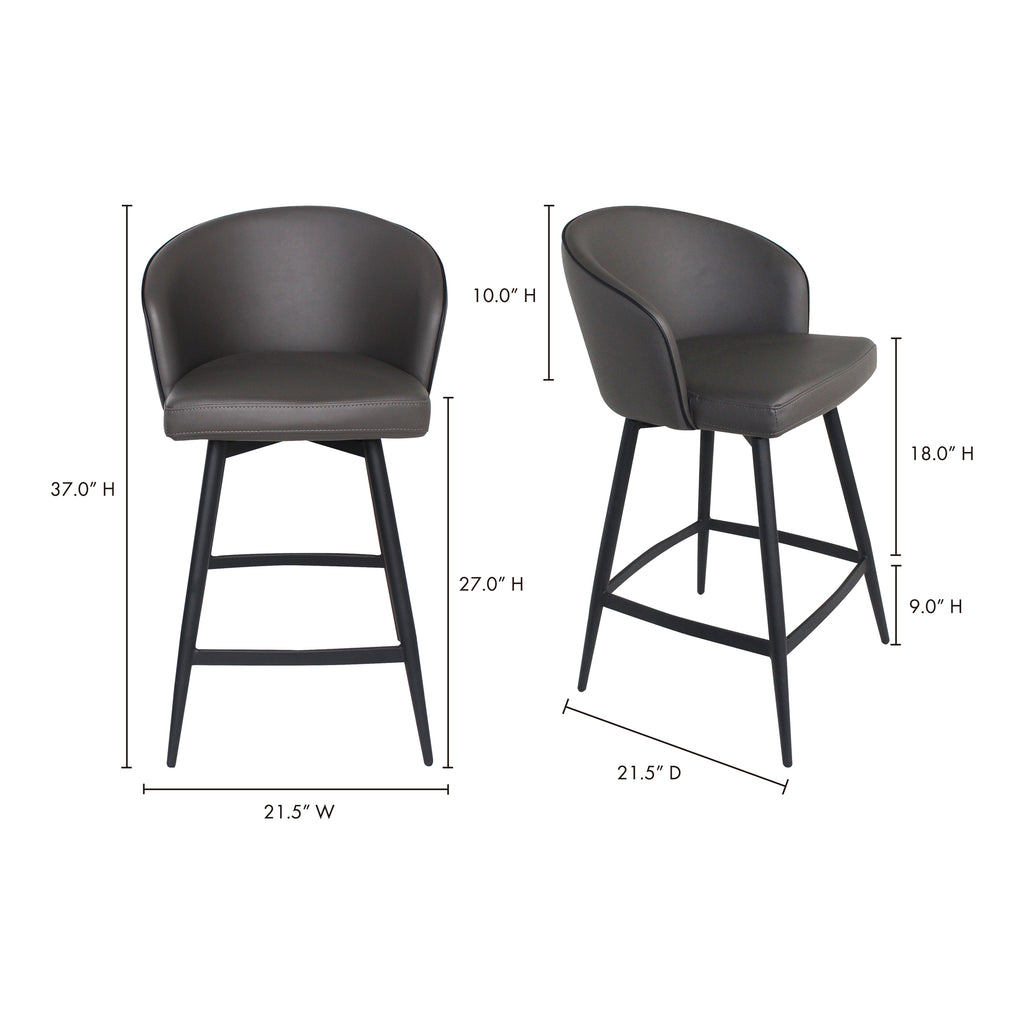 Webber Swivel Counter Stool Charcoal