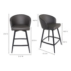 Webber Swivel Counter Stool Charcoal