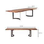 Bent Dining Table Large Brown