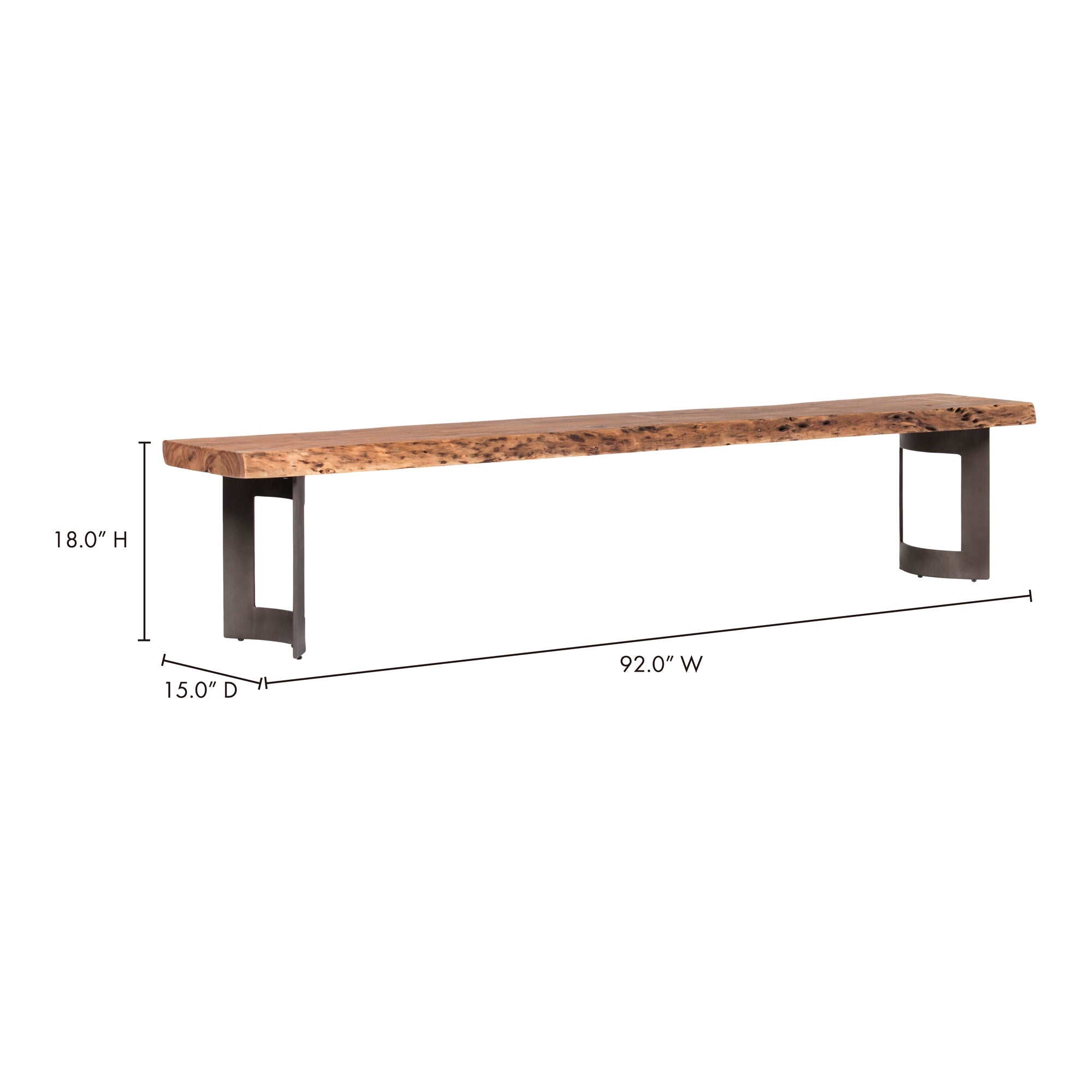 Bent Bench Small Brown