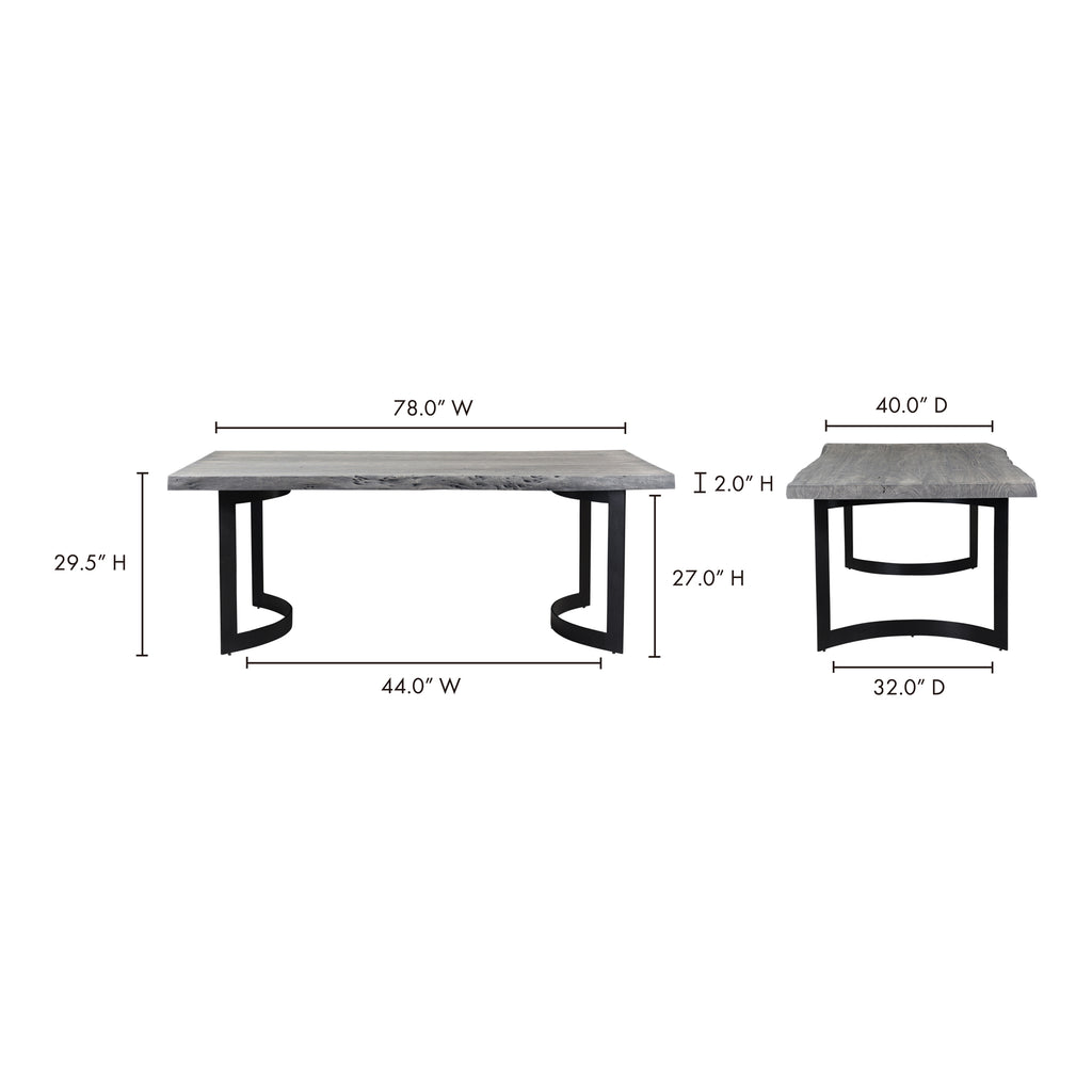 Bent Dining Table Extra Small Grey