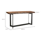 Bent Console Table Brown