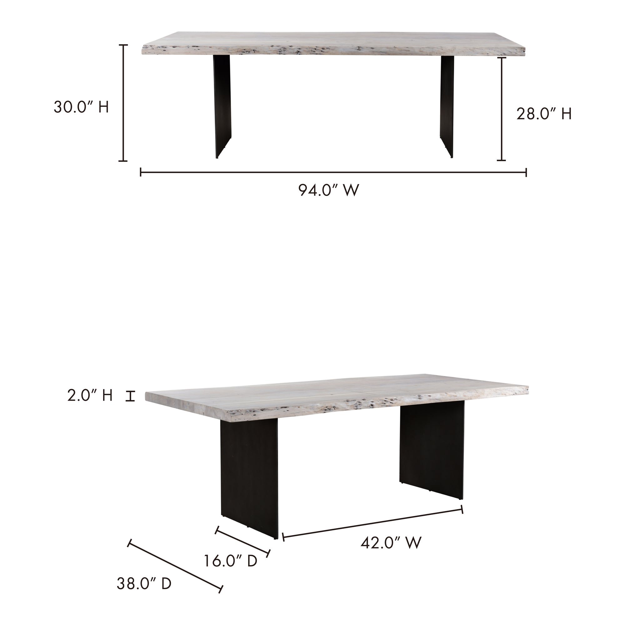 Evans Dining Table White