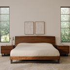 Bent Queen Size Bed Brown